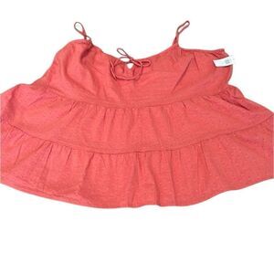 Old Navy NWT szXXL orange flowy tiered adjustable strap top